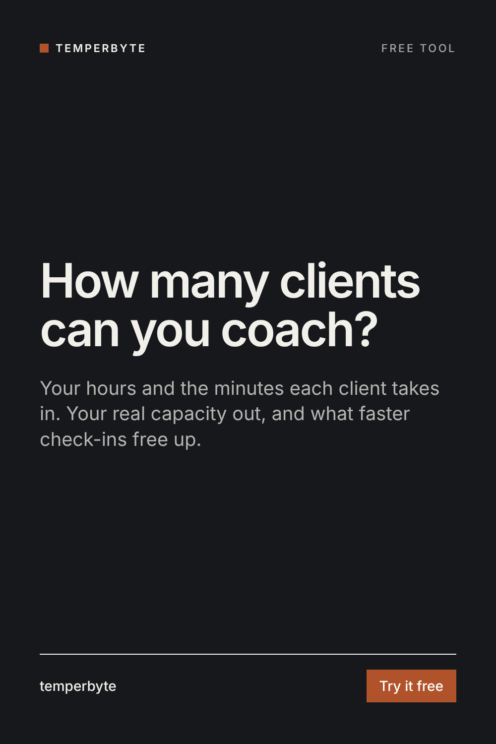 Client capacity calculator for online coaches